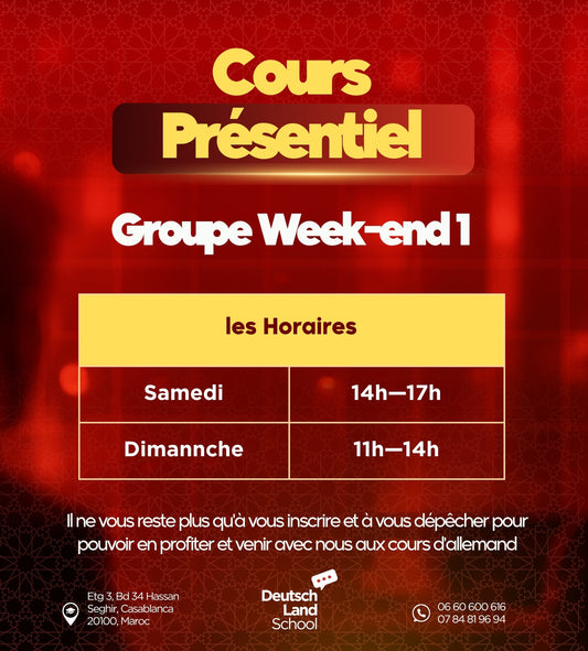 Groupe A présentiel Week-end