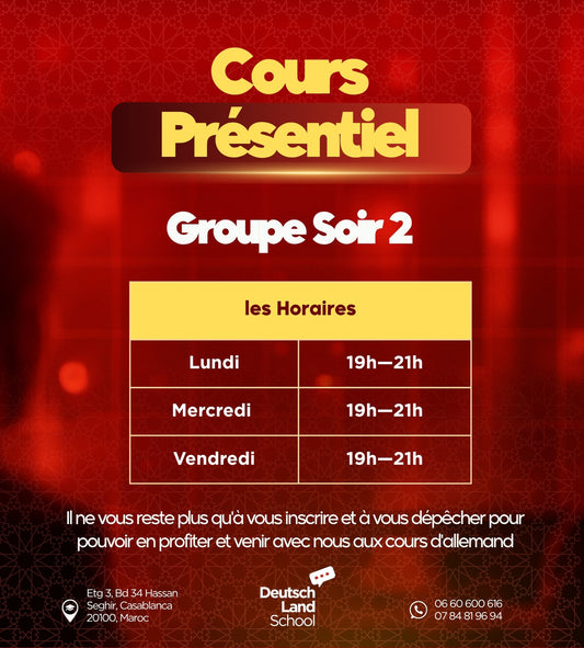 Groupe D présentiel soir
