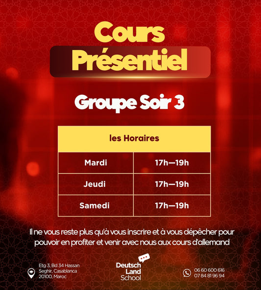 Groupe E présentiel Soir