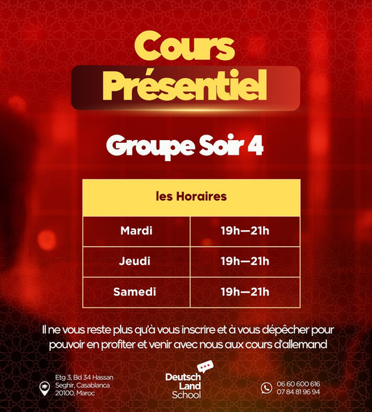 Groupe F présentiel soir